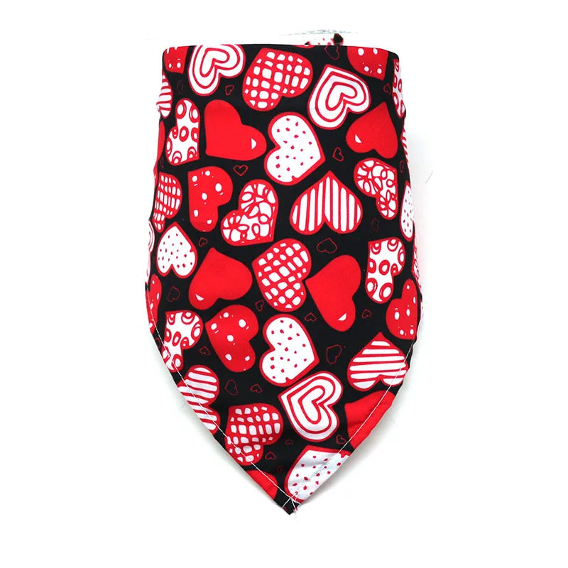 Heart Pet Scarf Valentine's Day Pet Bandana