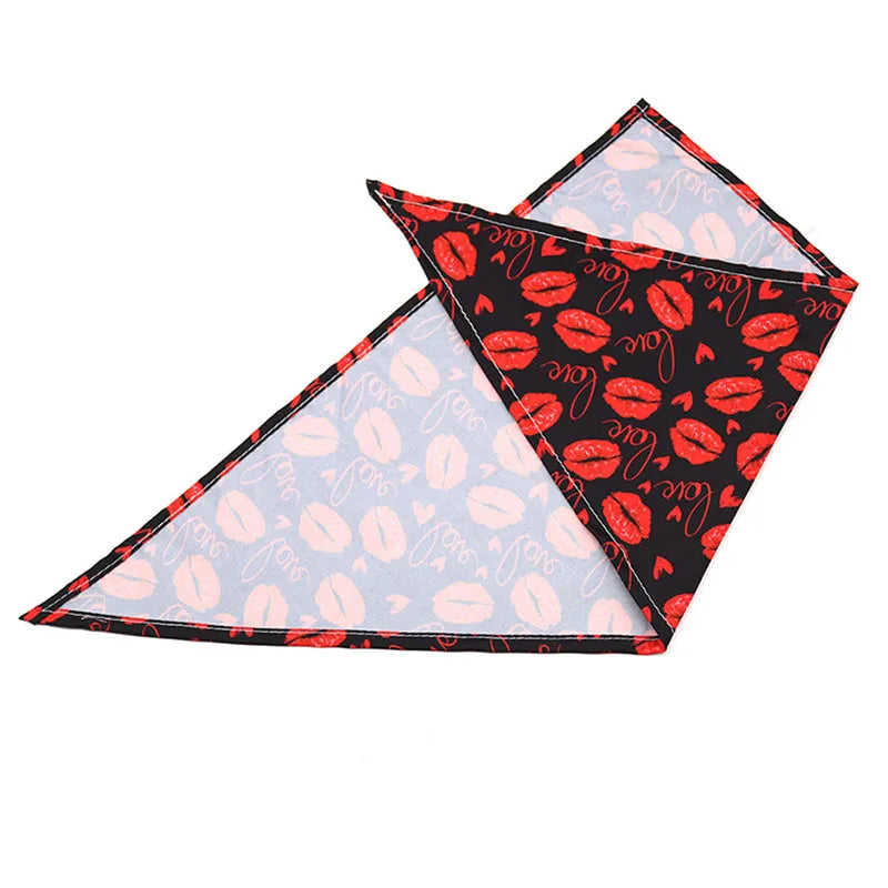 Heart Pet Scarf Valentine's Day Pet Bandana