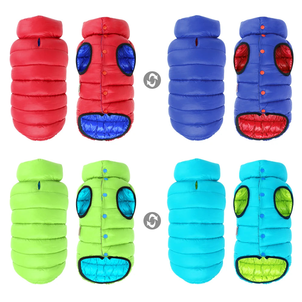 Winter Dog Vest Reversible