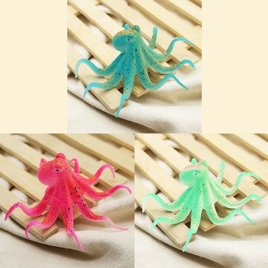 Fluorescent Artificial Octopus Aquarium