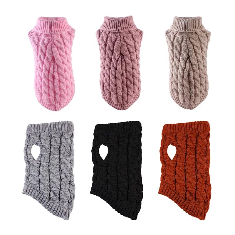 Sweater Winter Knitted Turtleneck