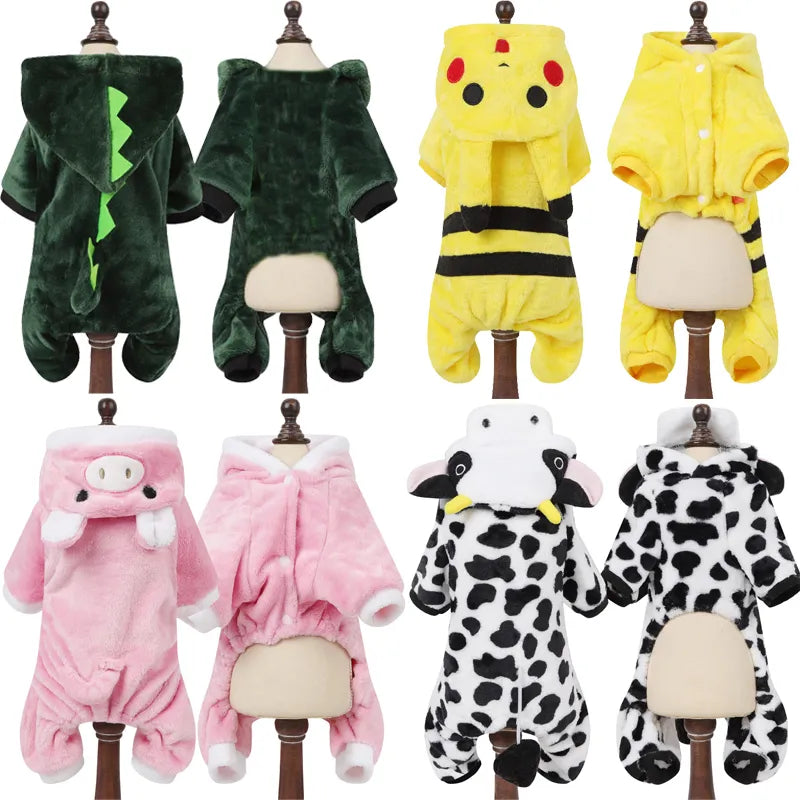 Printed Fleece Jumpsuits