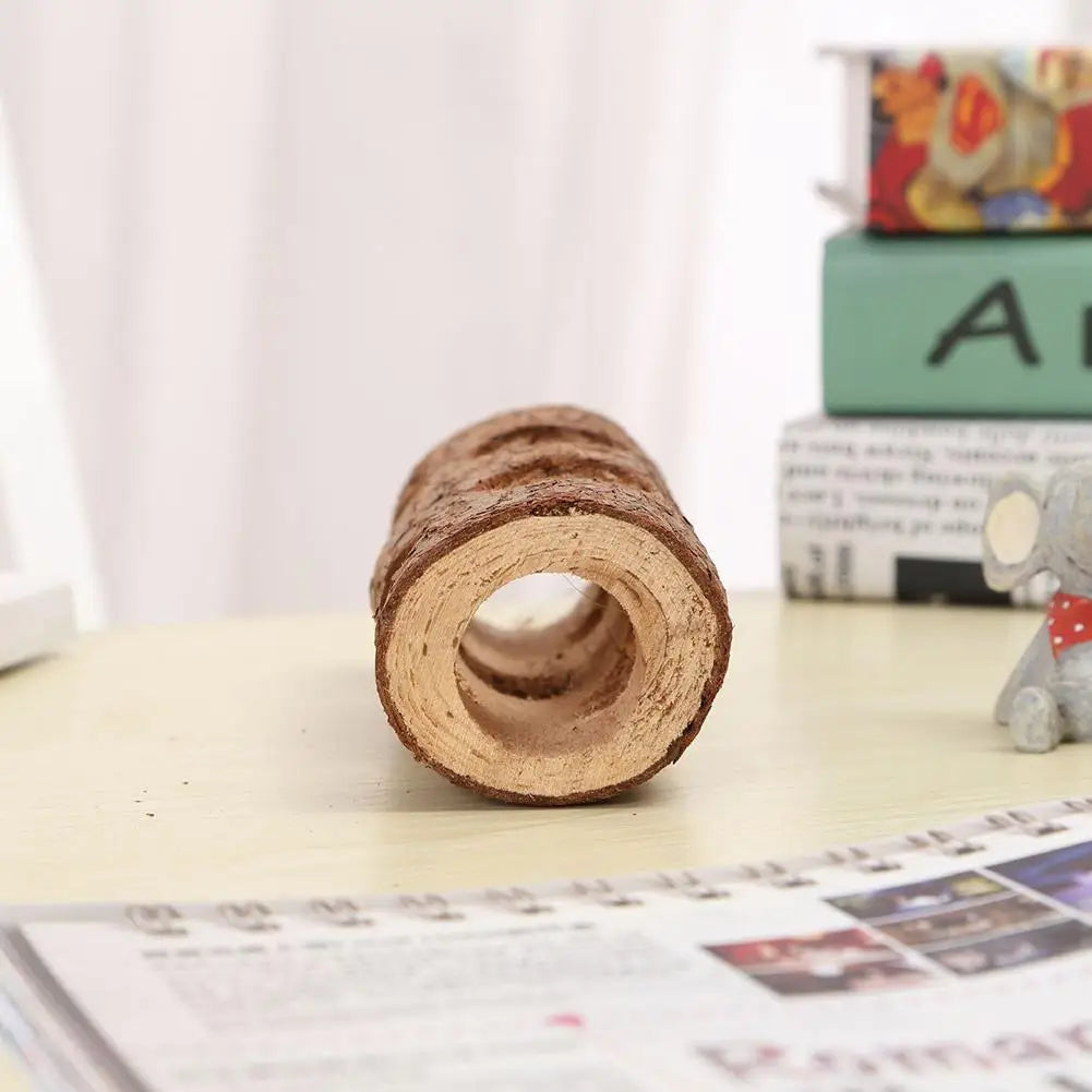 Hamster Natural Wooden Tunnel Bite-resistant Hideout Tunnel