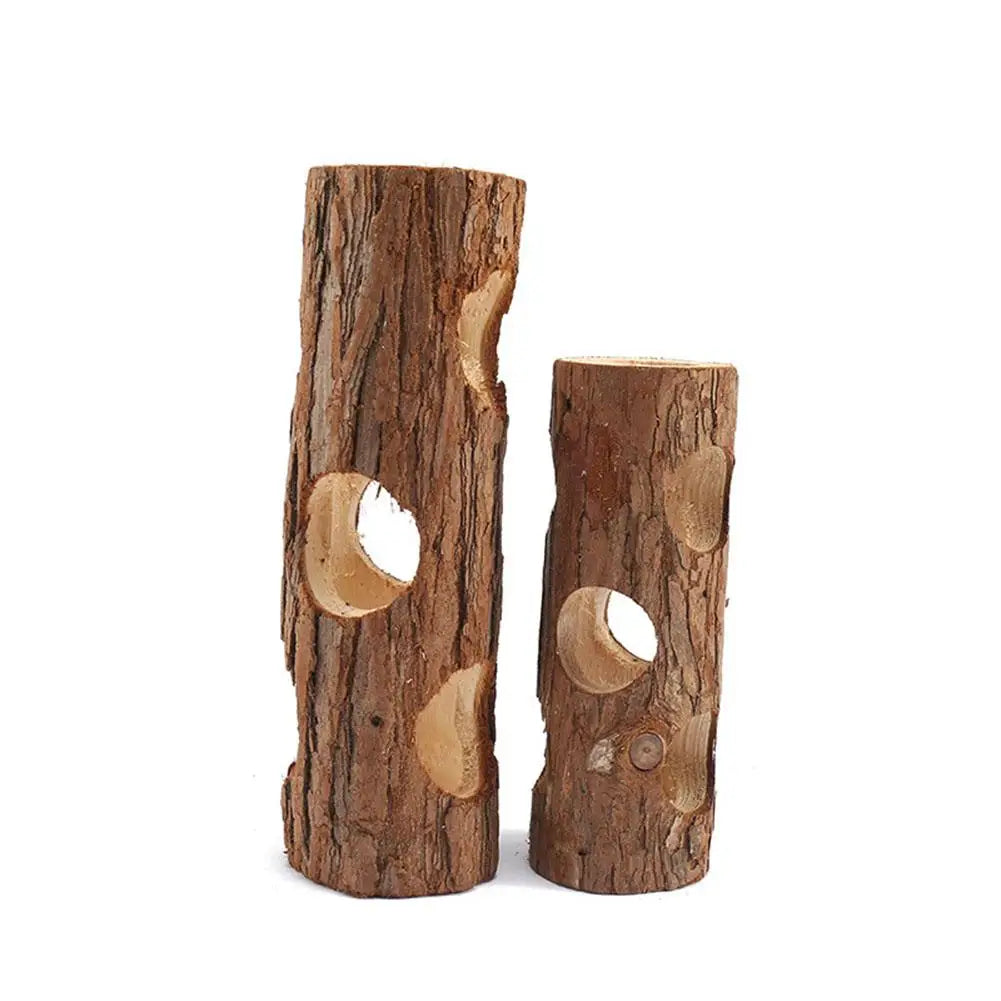 Hamster Natural Wooden Tunnel Bite-resistant Hideout Tunnel