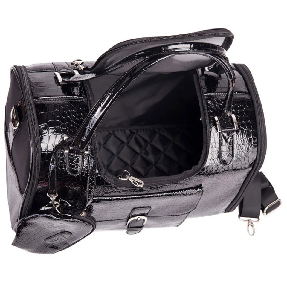 Luxury Leather Pet Carrier Bag