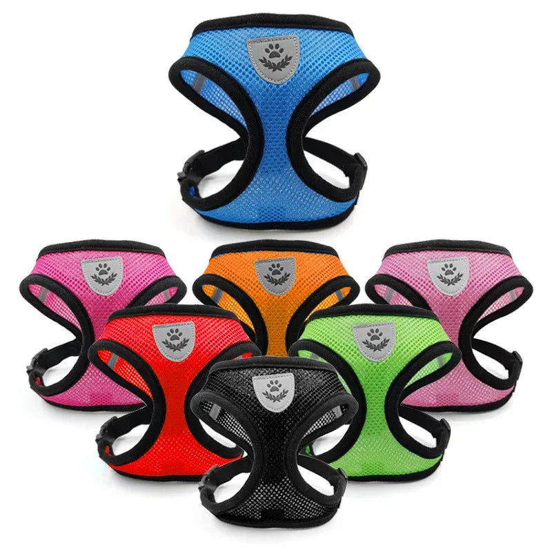 Small Vest Harness with Leash Breathable Mesh