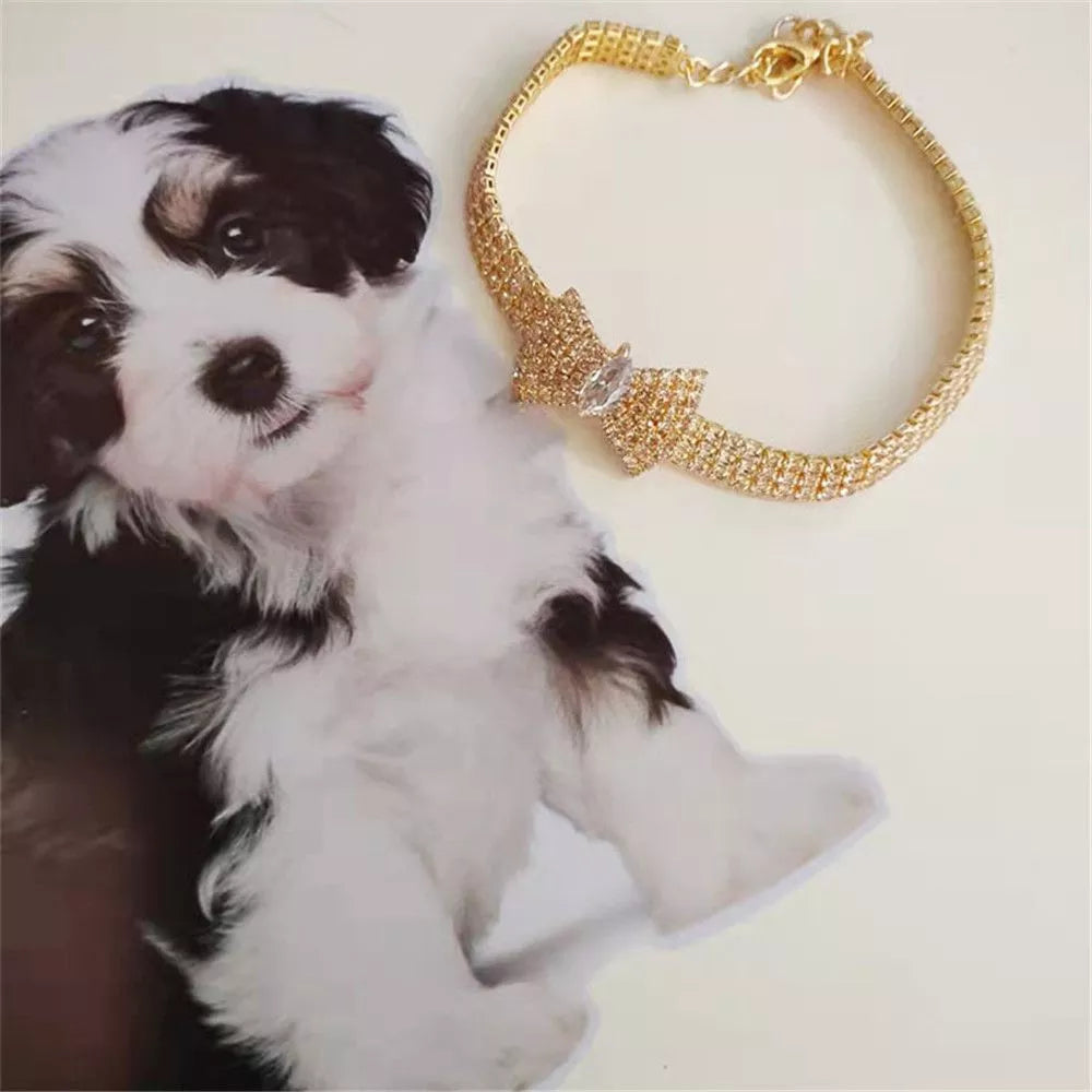 Rhinestone Collar Necklace for Small Animals