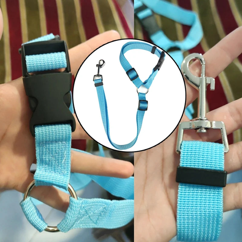 Two-in-one Pet Car Seat Belt Leash Backseat Safety Belt Adjustable