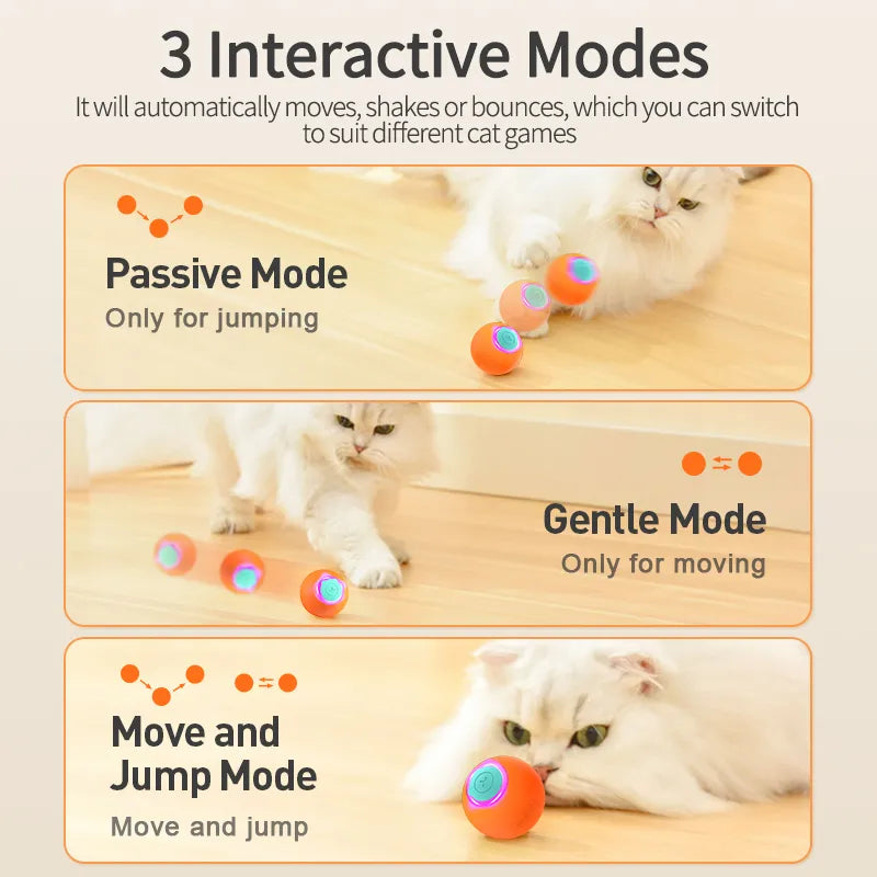 Smart Interactive Cat Bouncing Ball Automatic Rolling Ball