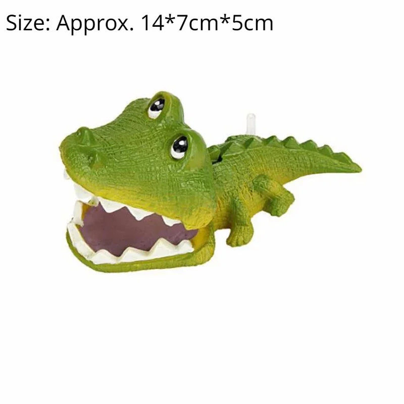Artificial Simulation Crocodile Aquarium Decoration