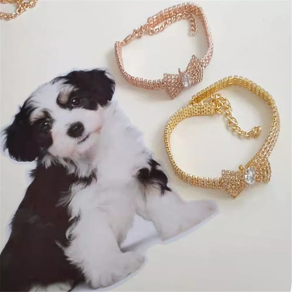Rhinestone Collar Necklace for Small Animals