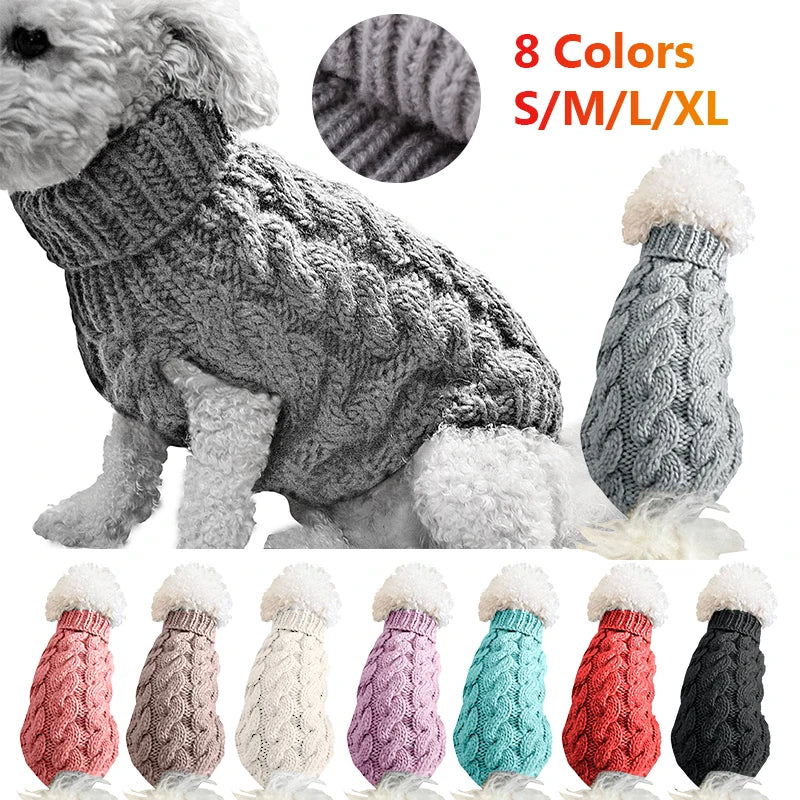 Sweater Winter Knitted Turtleneck