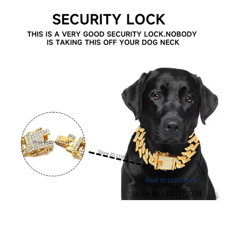 Luxury Cuban Chain Dog Necklace