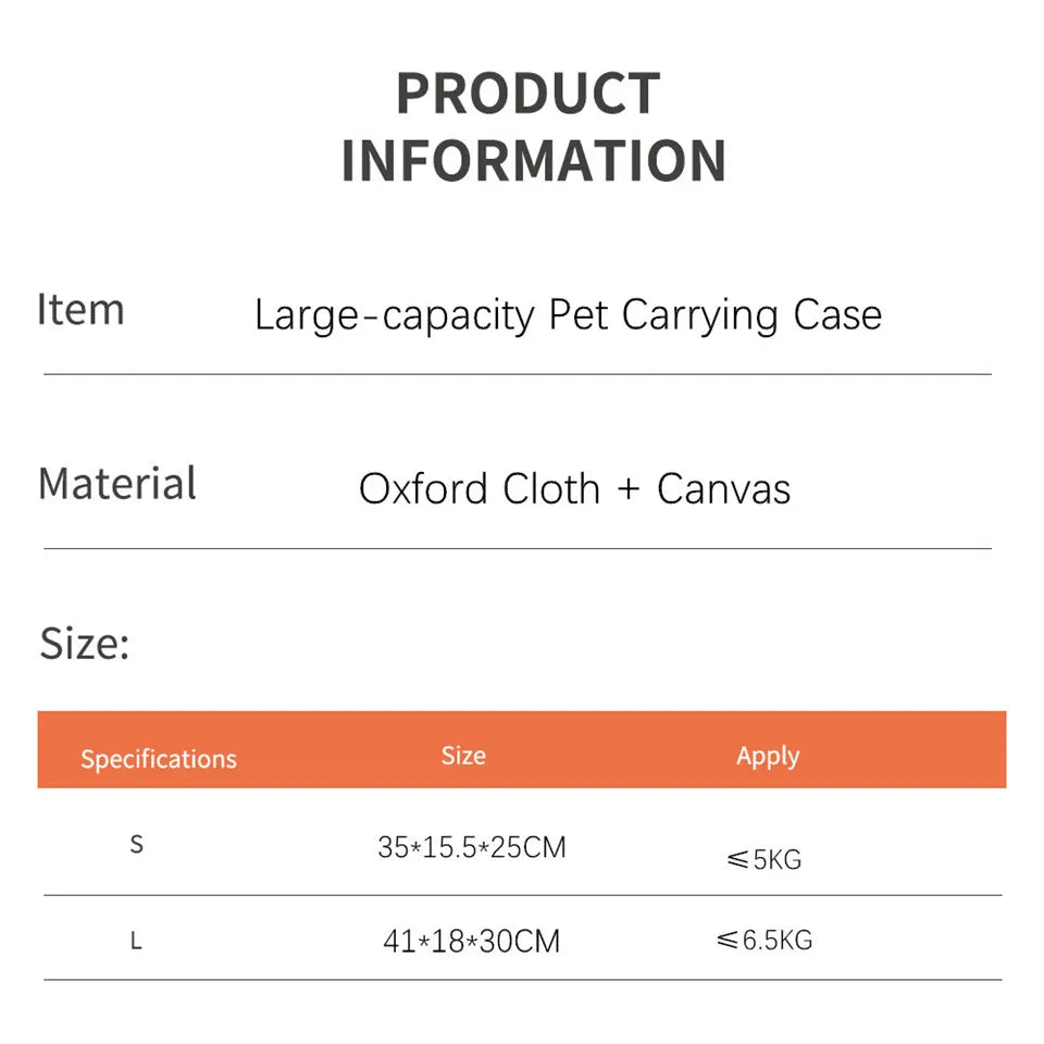 Large Space Breathable Side Opening Carrier