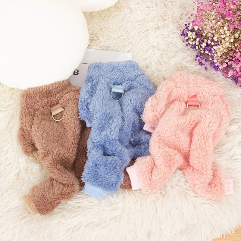 Dog Plush Jumpsuit