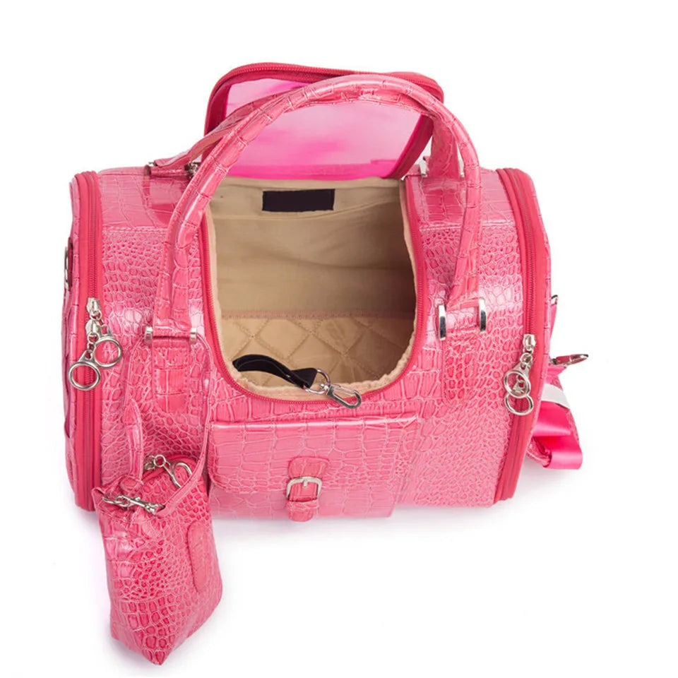 Luxury Leather Pet Carrier Bag