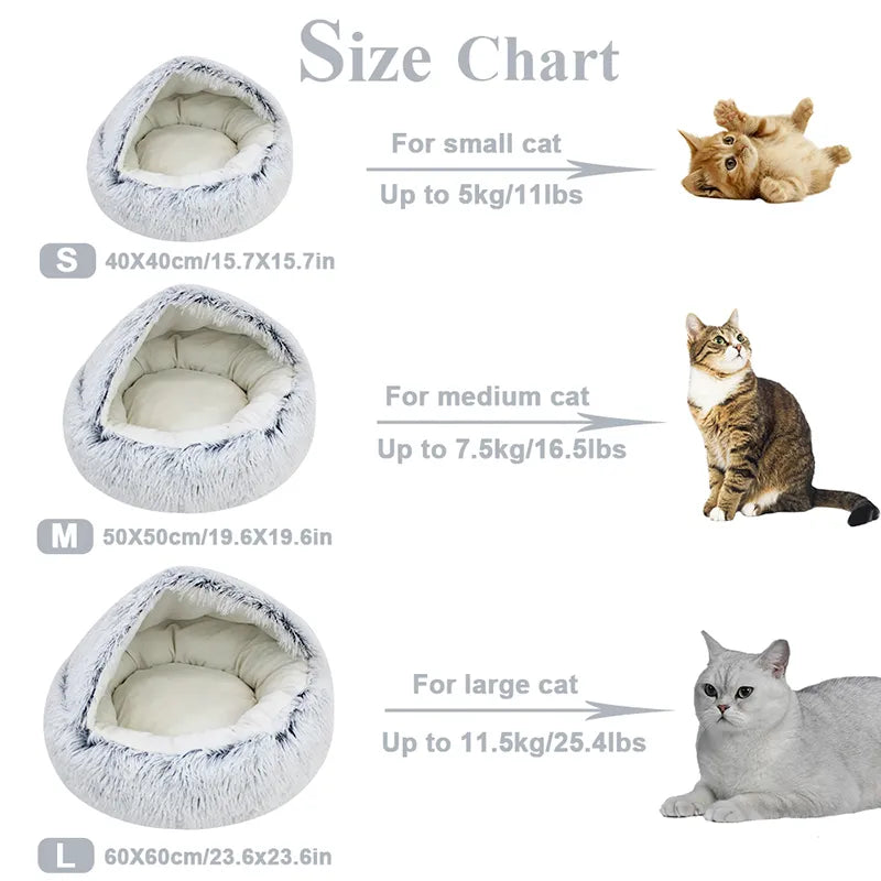 Plush Pet Bed Round Cushion