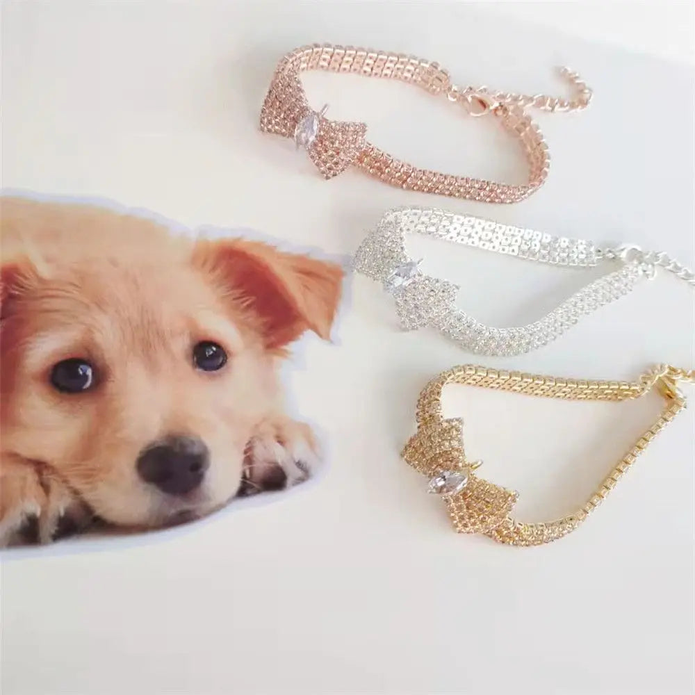 Rhinestone Collar Necklace for Small Animals