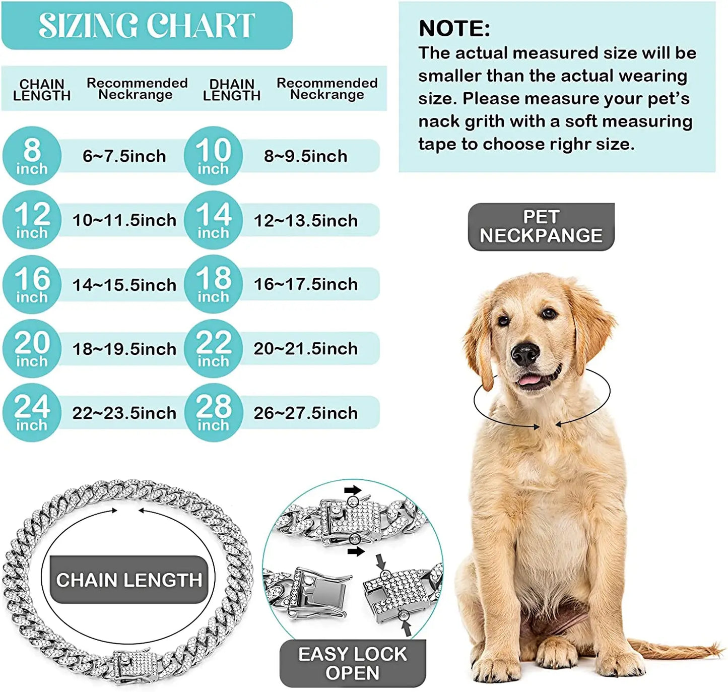 Luxury Pet Rhinestone Necklace