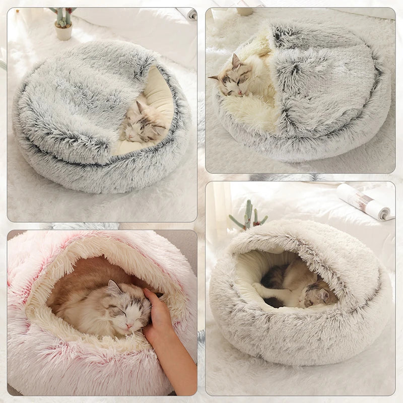Plush Pet Bed Round Cushion