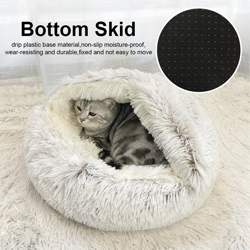 Plush Pet Bed Round Cushion