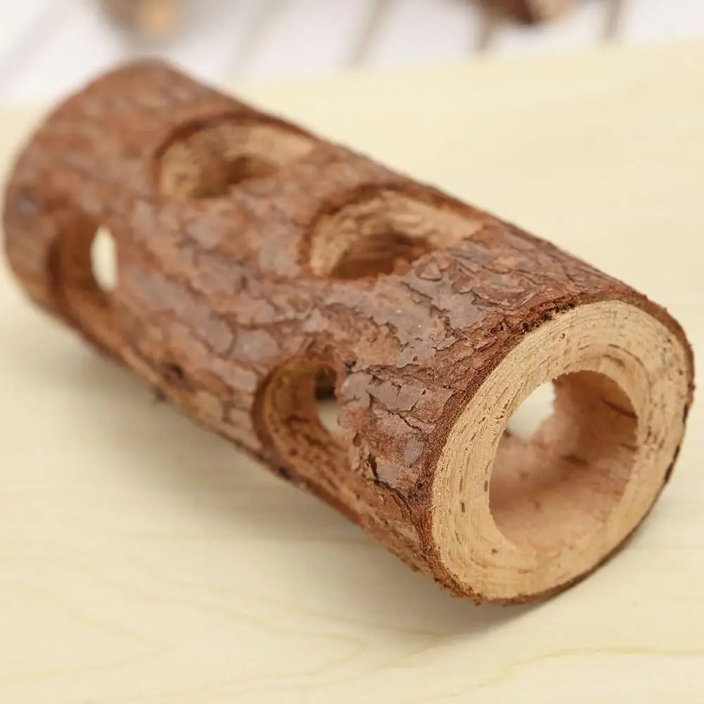 Hamster Natural Wooden Tunnel Bite-resistant Hideout Tunnel