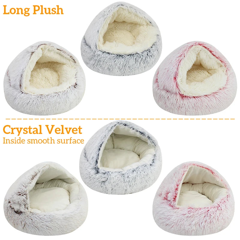 Plush Pet Bed Round Cushion