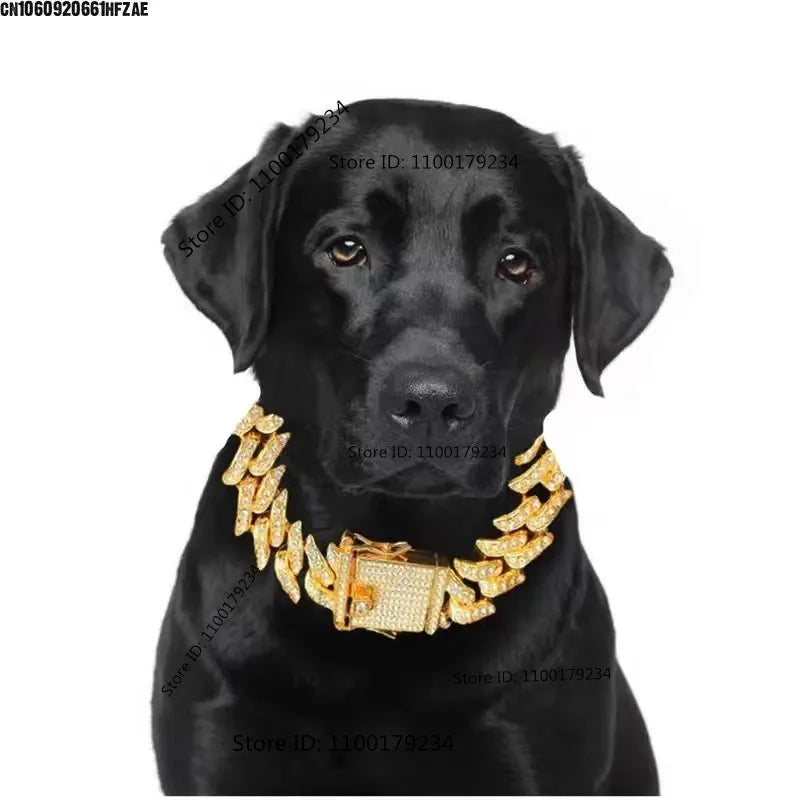 Luxury Cuban Chain Dog Necklace